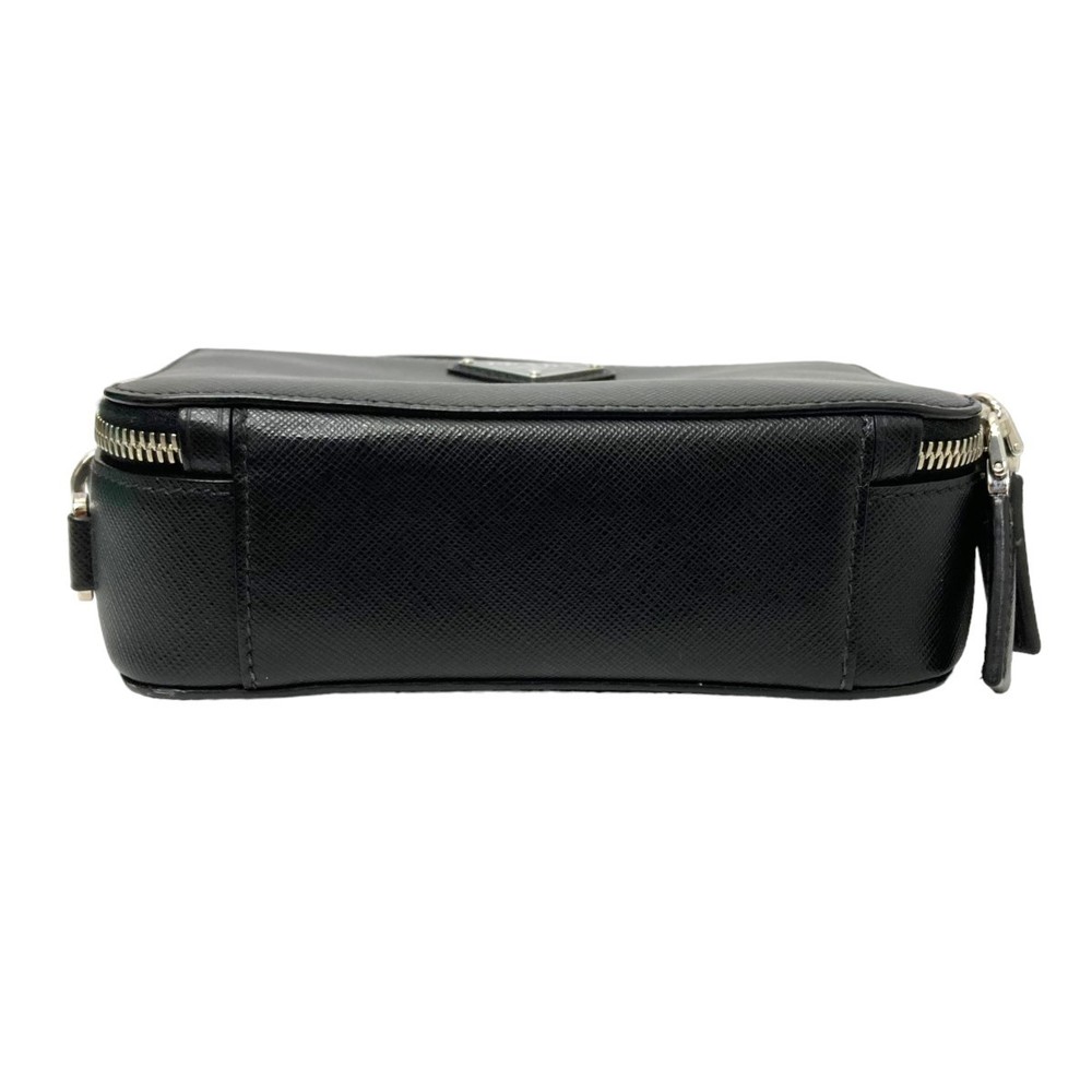 Prada Shoulder Bag Triangular Plate Black - image 6
